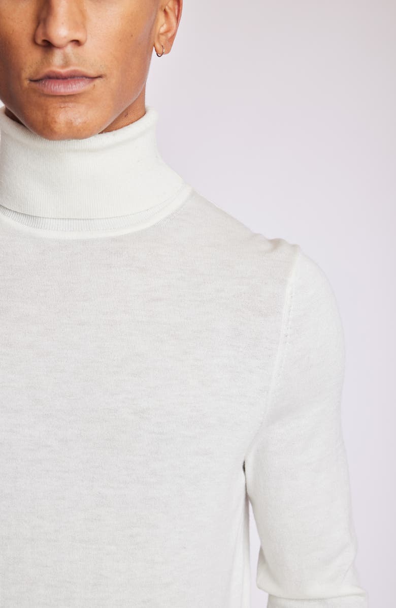 PAISLEY & GRAY Fine Gauge Turtleneck Sweater, Alternate, color, Ivory