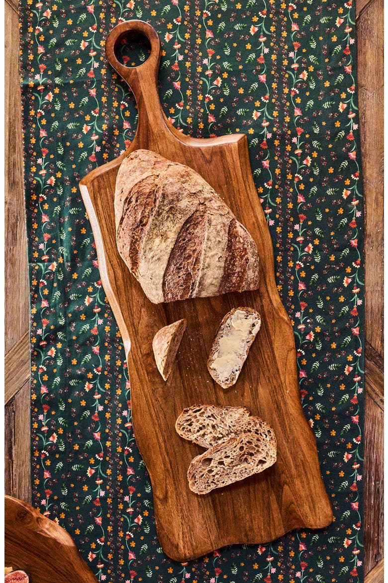 Puro Long Teak Serving Board, Alternate, color, BROWN