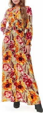 BY DESIGN Callista Long Sleeve Midi Shirtdress