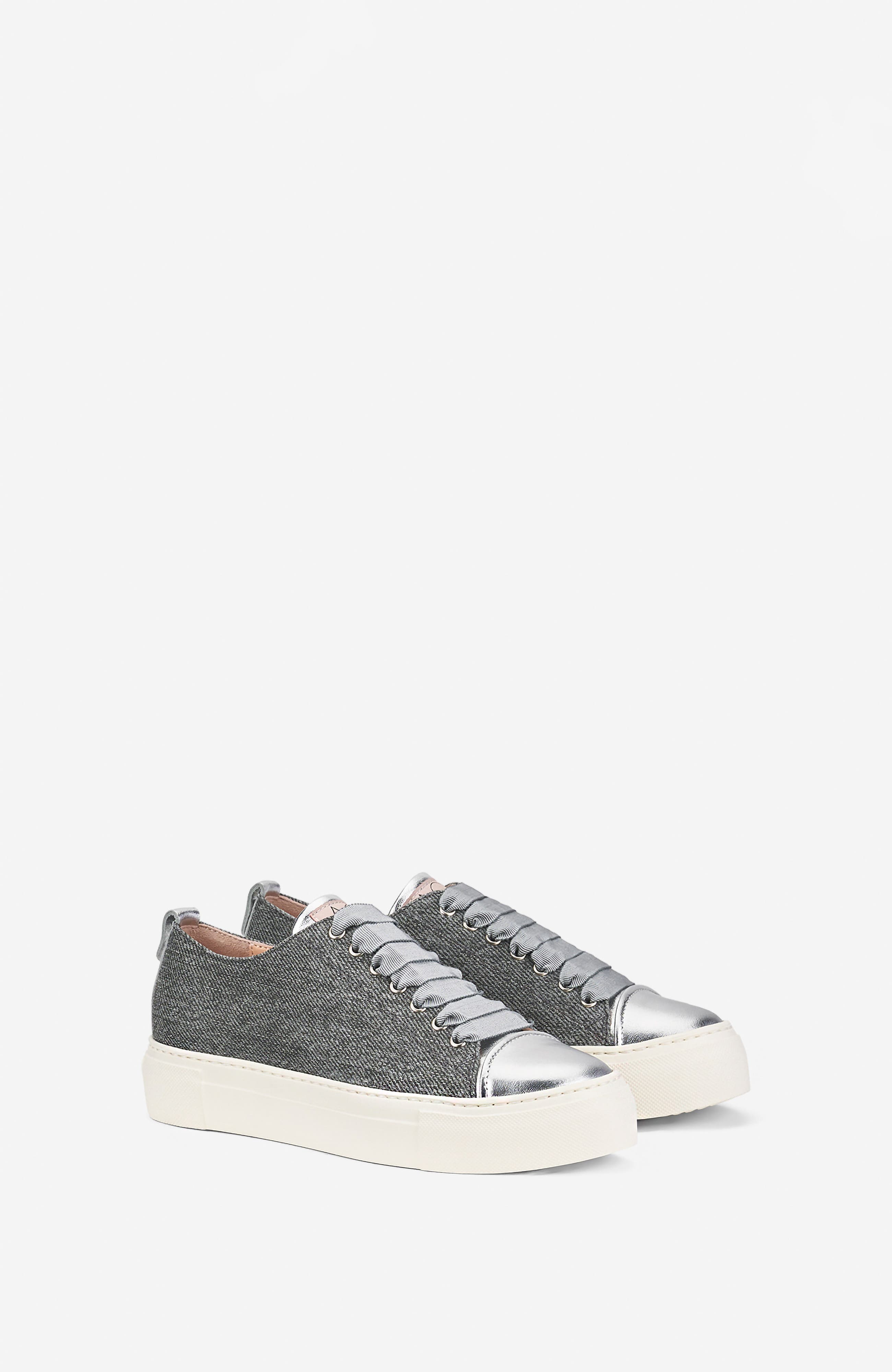 AGL Giuliana denim effect sneaker, Alternate, color, Grey