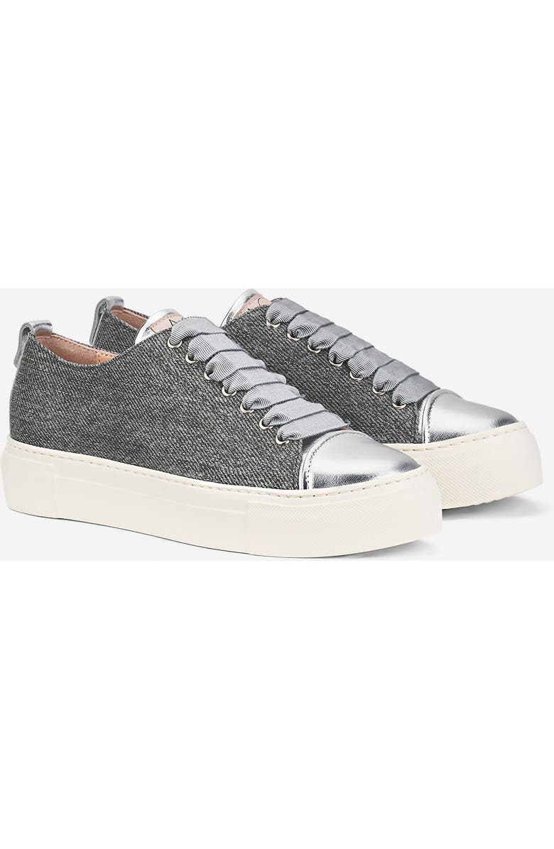 AGL Giuliana denim effect sneaker, Alternate, color, Grey