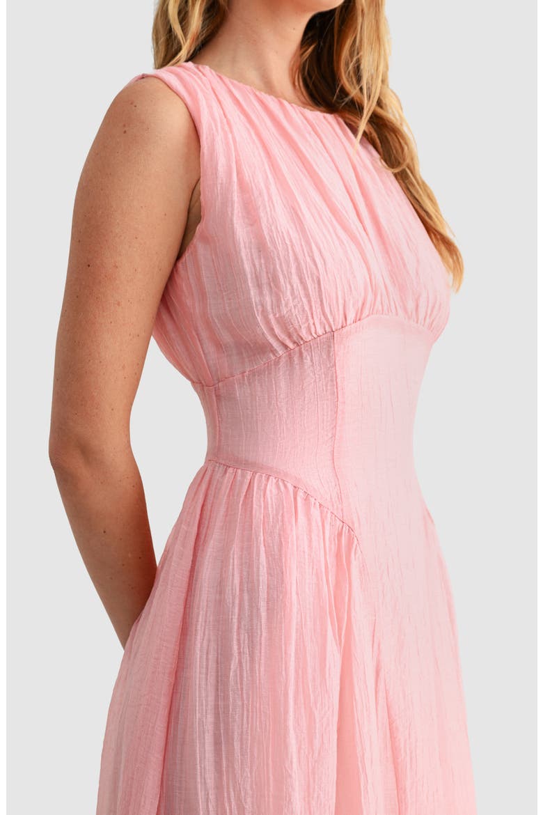 Crinkle Sleeveless Dress, Alternate, color, BLUSH