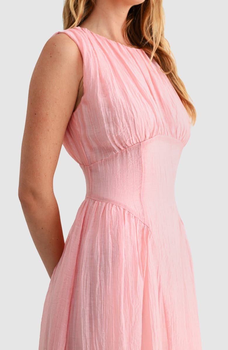 Mila Mae Crinkle Sleeveless Dress, Alternate, color, Blush