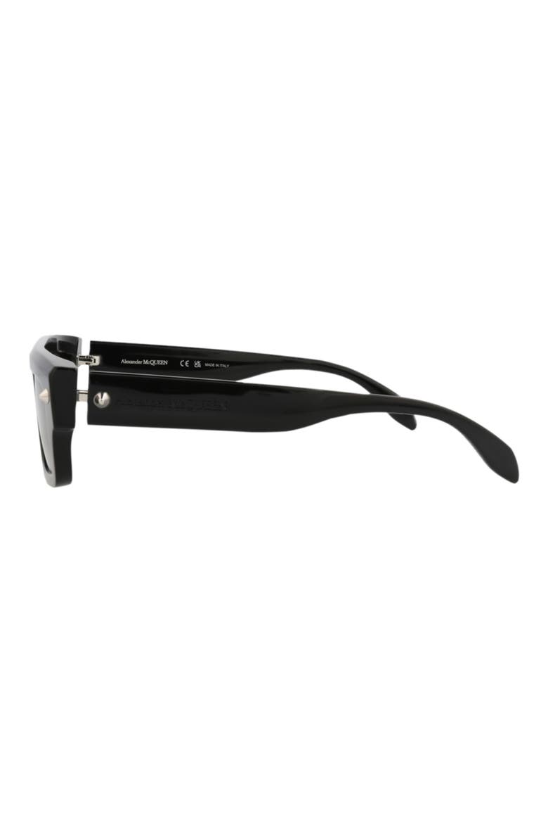 52mm Rectangle Sunglasses, Alternate, color, BLACK BLACK GREY