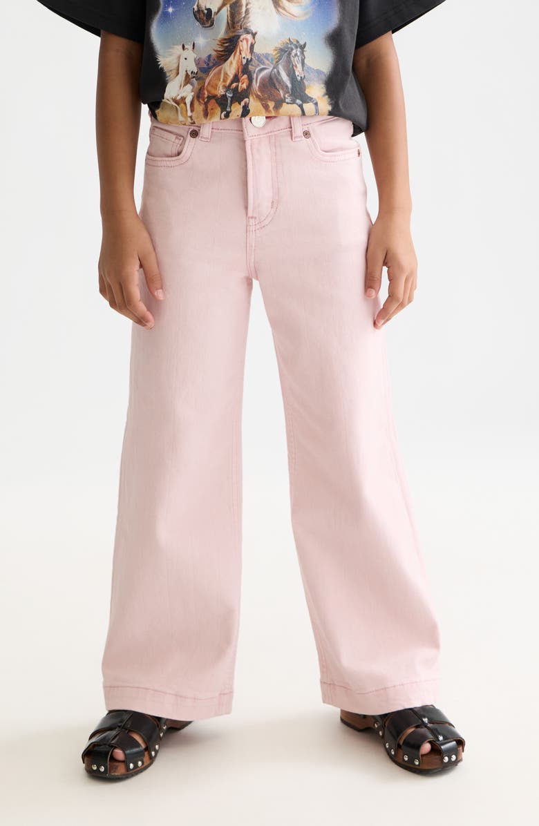 Scotch & Soda Kids' The Wave Wide Leg Jeans, Alternate, color, Lilac Snow