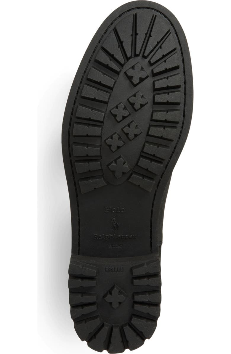 Polo Ralph Lauren Bryson Cap Toe Boot, Alternate, color, Black Leather