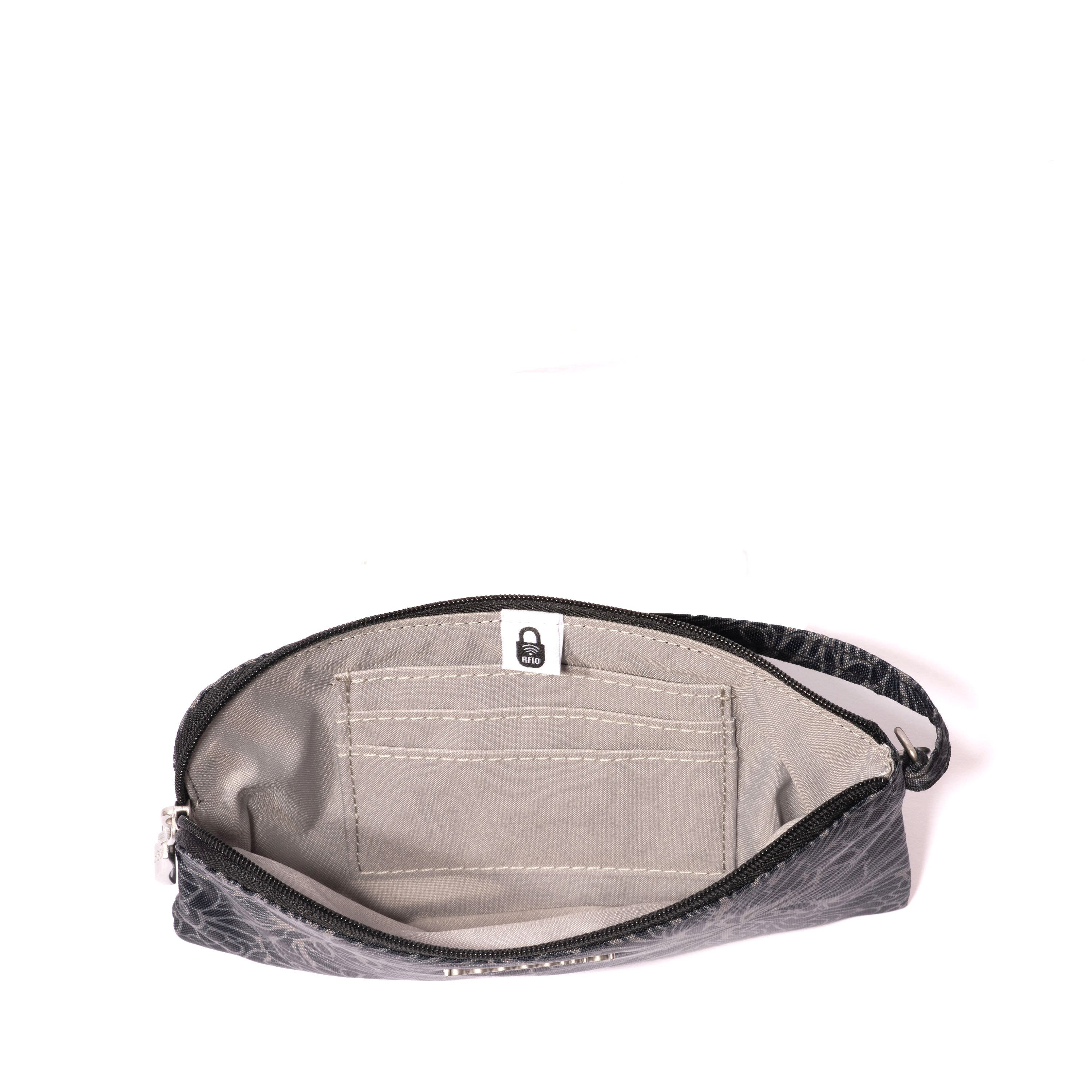 RFID Wristlet Wallet, Alternate, color, Midnight Blossom Print