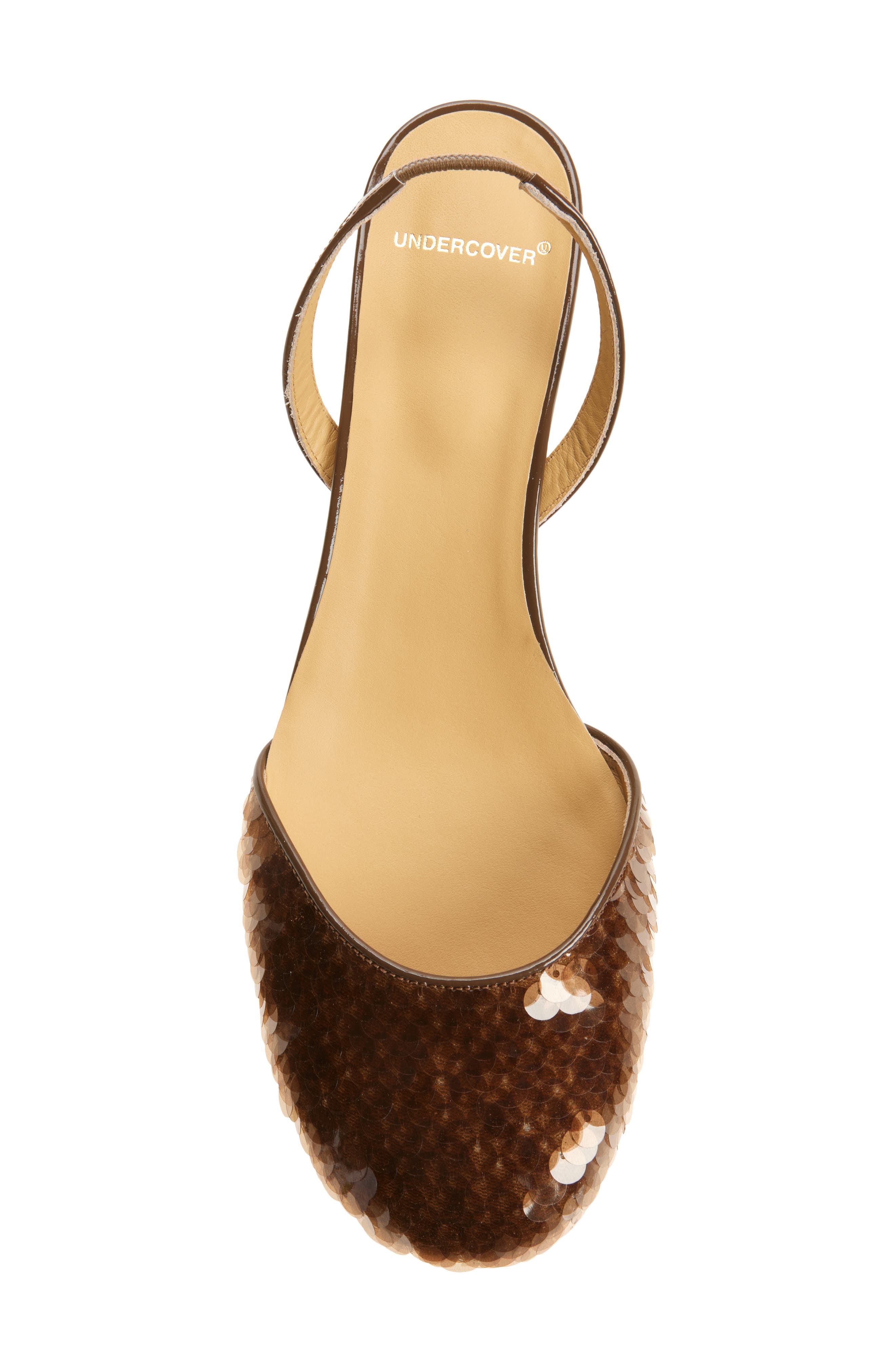 Undercover Paillette Slingback Pump, Alternate, color, Brown