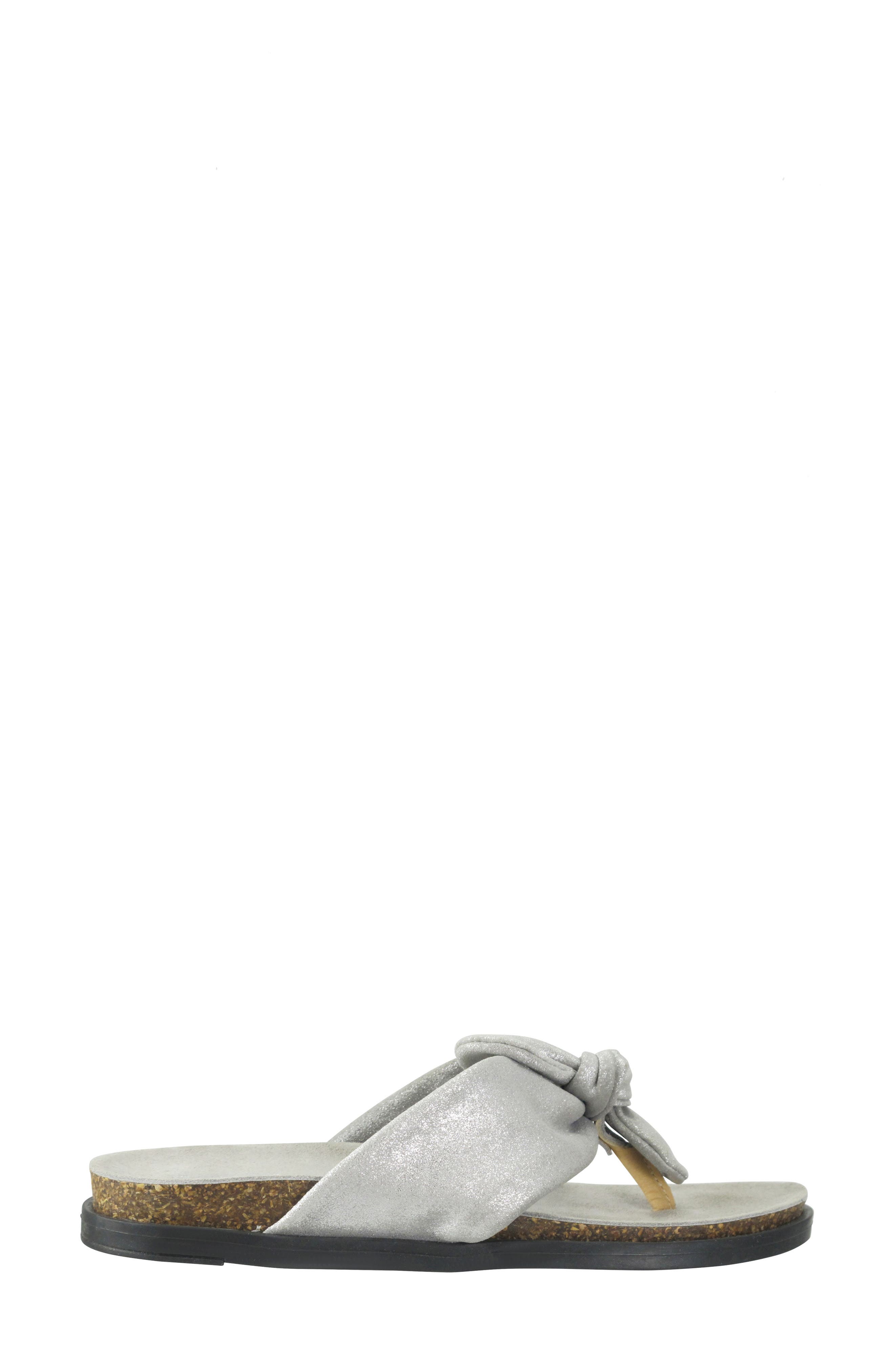 Gayla Metallic Leather Flip Flop, Alternate, color, DOVE METALLIC