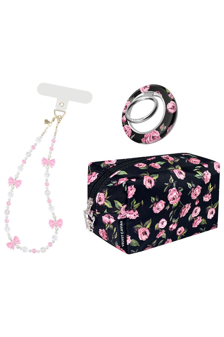 Fashion Set with Phone Charm, Grip Ring, and Travel Bag, Main, color, Pink Multicolor