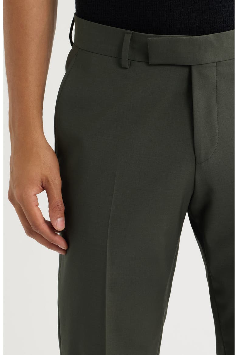 George Flat Front Wool Suit Pants, Alternate, color, OPEN GREEN