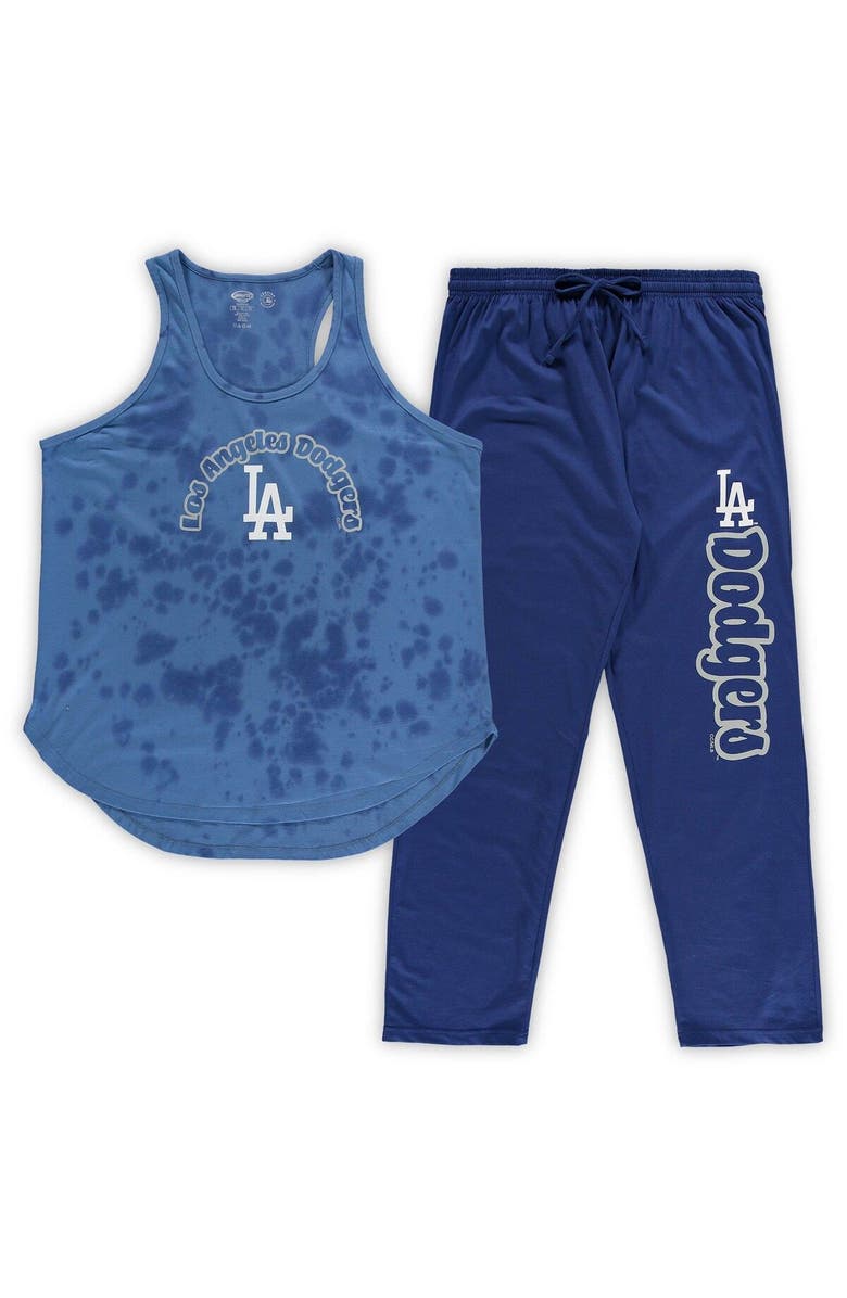 CONCEPTS SPORT Women's Concepts Sport Royal Los Angeles Dodgers Plus Size Jersey Tank Top & Pants Sleep Set, Main, color, 