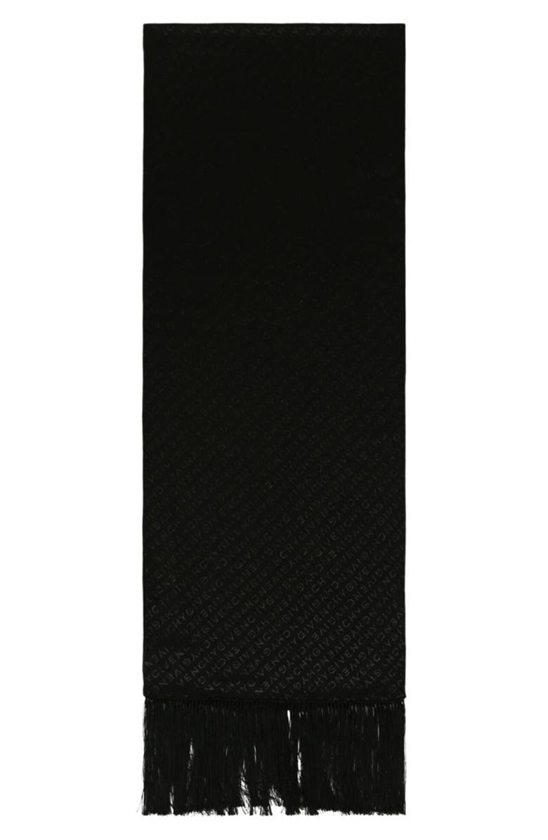 Givenchy Fringe Evening Scarf, Alternate, color, Black