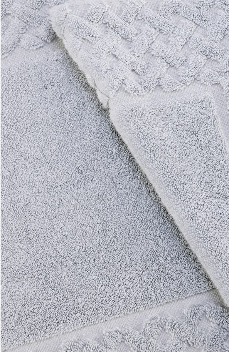CHRISTY Trellis Textured Cotton Rayon Fibre Blend Bath Mat, Alternate, color, Glacier