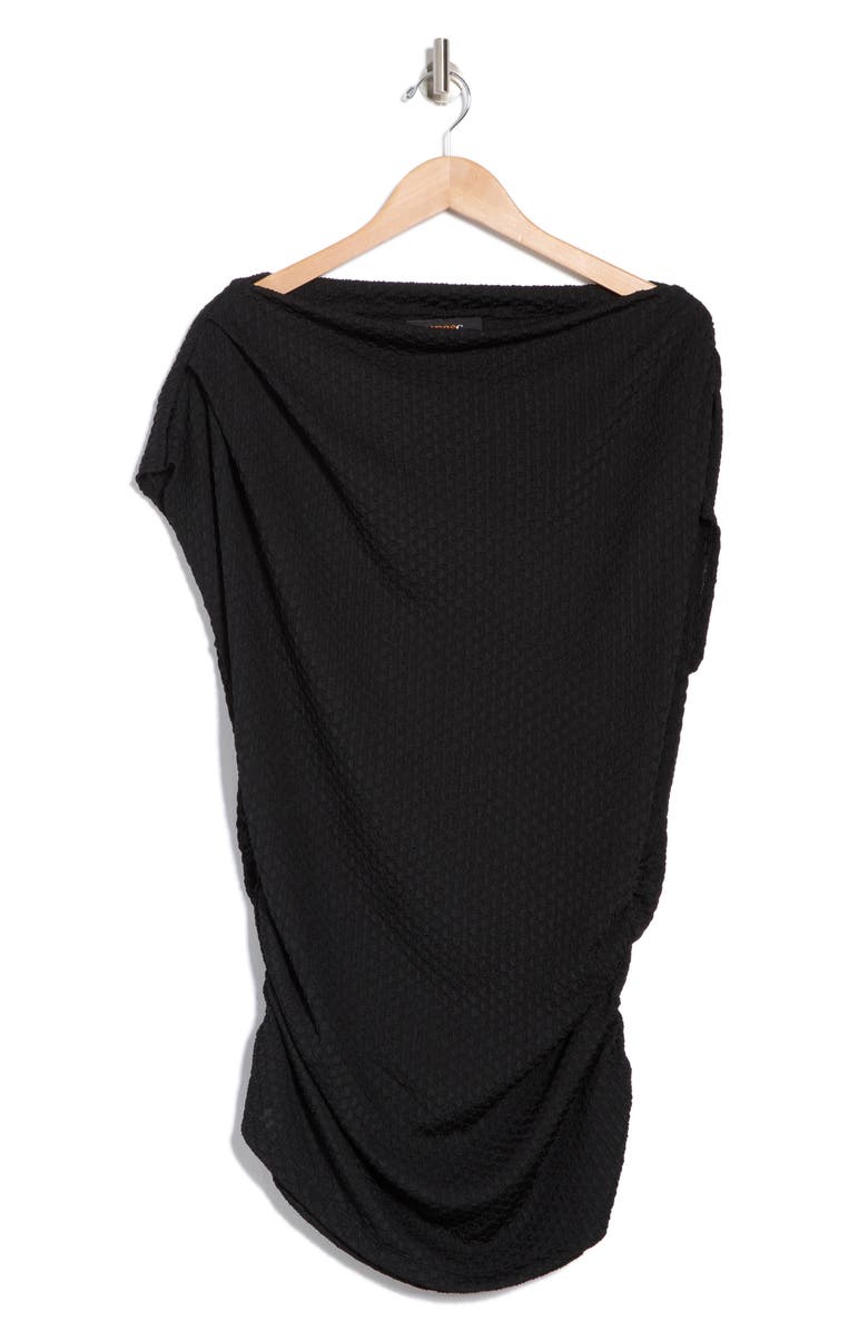 Renee C Asymmetric Ruched Top, Alternate, color, Black