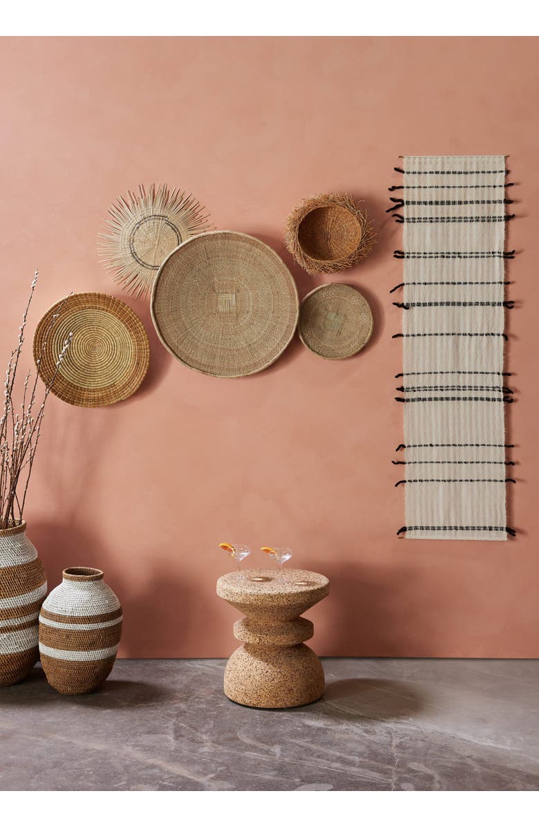 kanju Interiors Chiaroscuro Handwoven Cotton Wall Hanging, Alternate, color, Natural