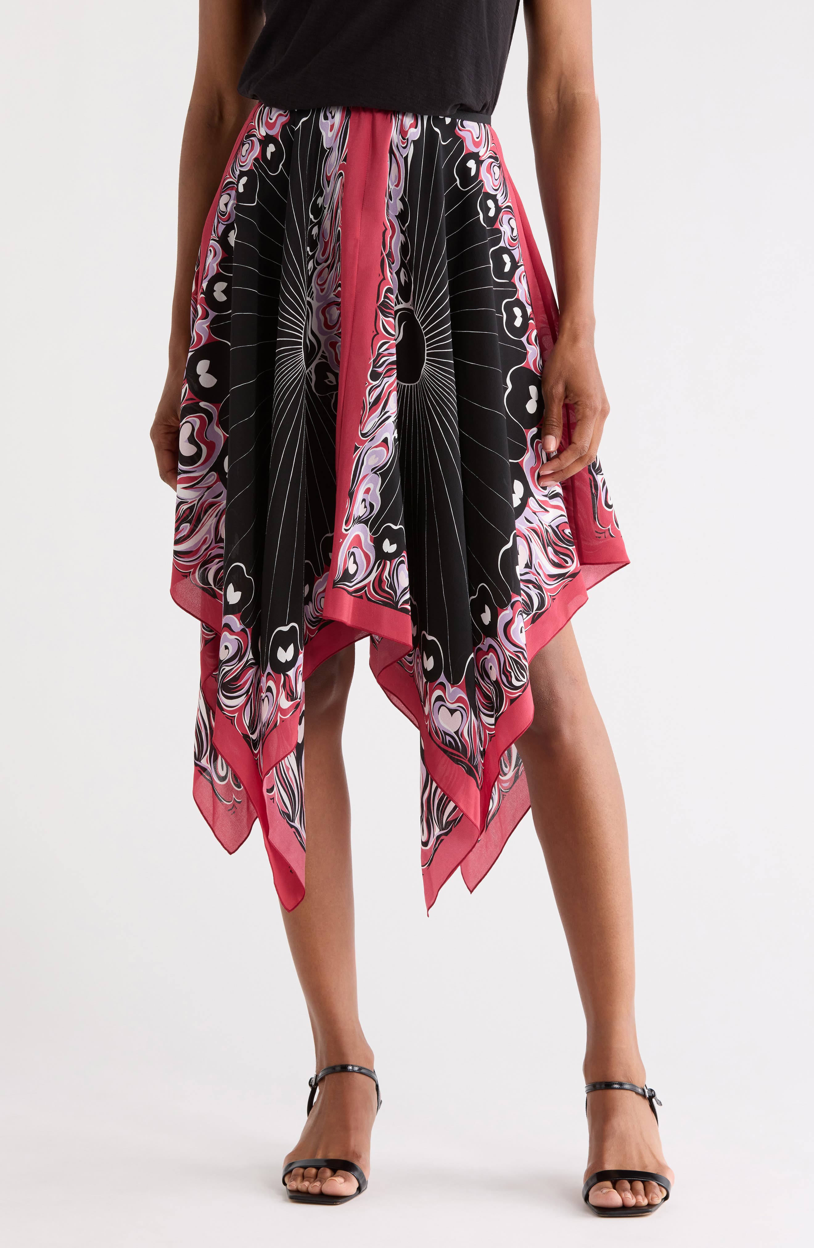 Longchamp Handkerchief Silk Skirt
