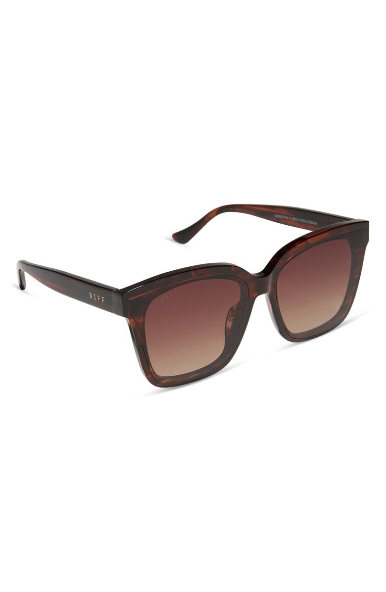 DIFF Meredith II 59mm Square Sunglasses, Alternate, color, Sequoia Tortoise / Brown