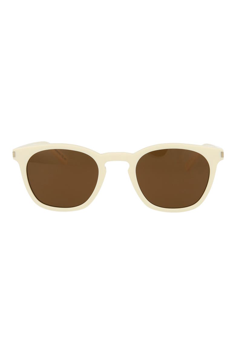 49mm Square Sunglasses, Main, color, BLACK BLACK GREEN