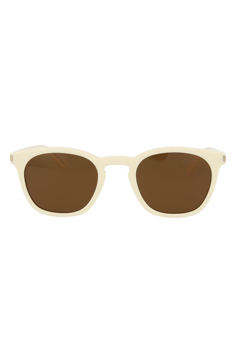 Saint Laurent 49mm Square Sunglasses, Main, color,