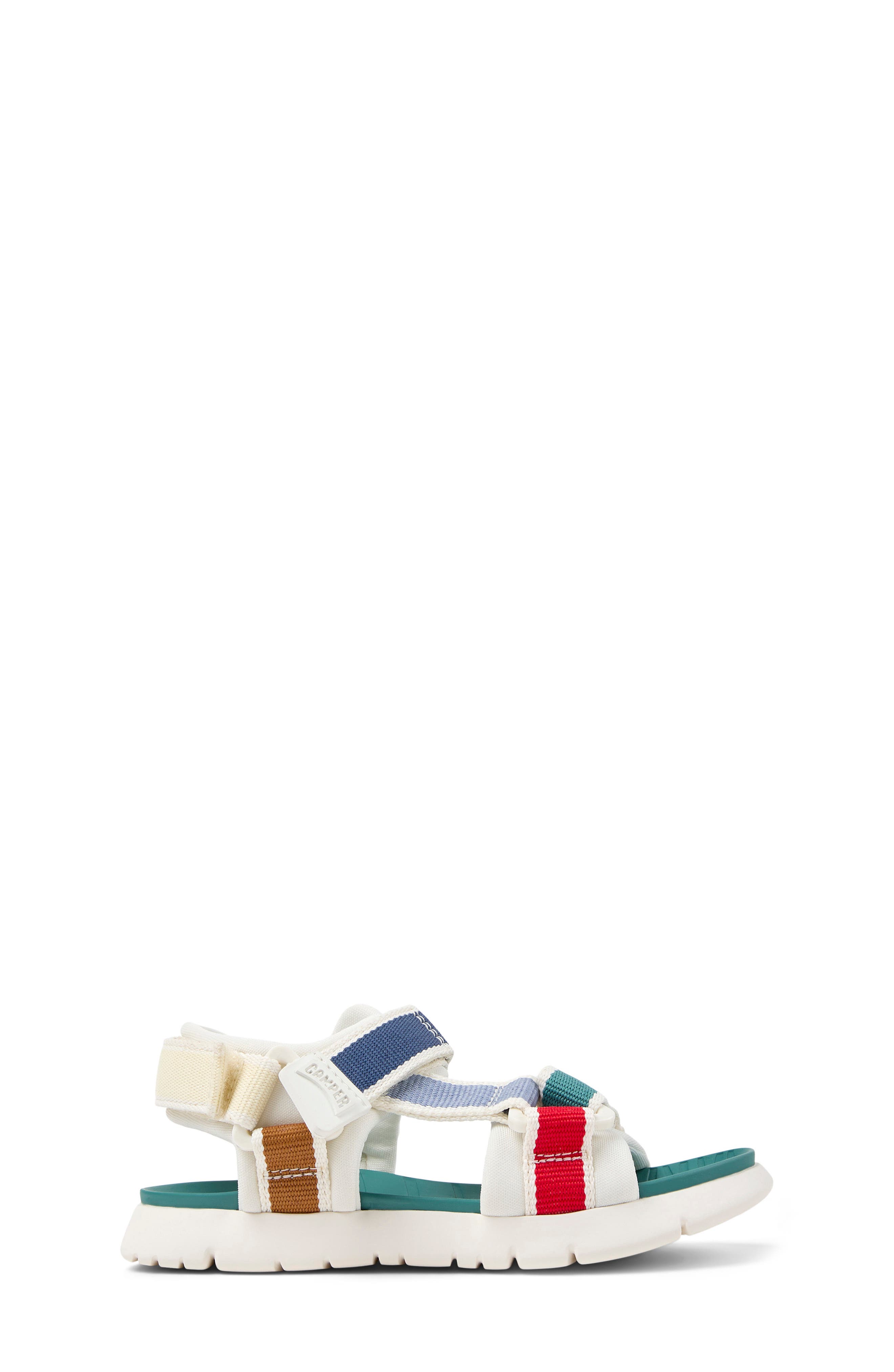 Kids' Oruga Fisherman Sandal, Alternate, color, RED MULTI