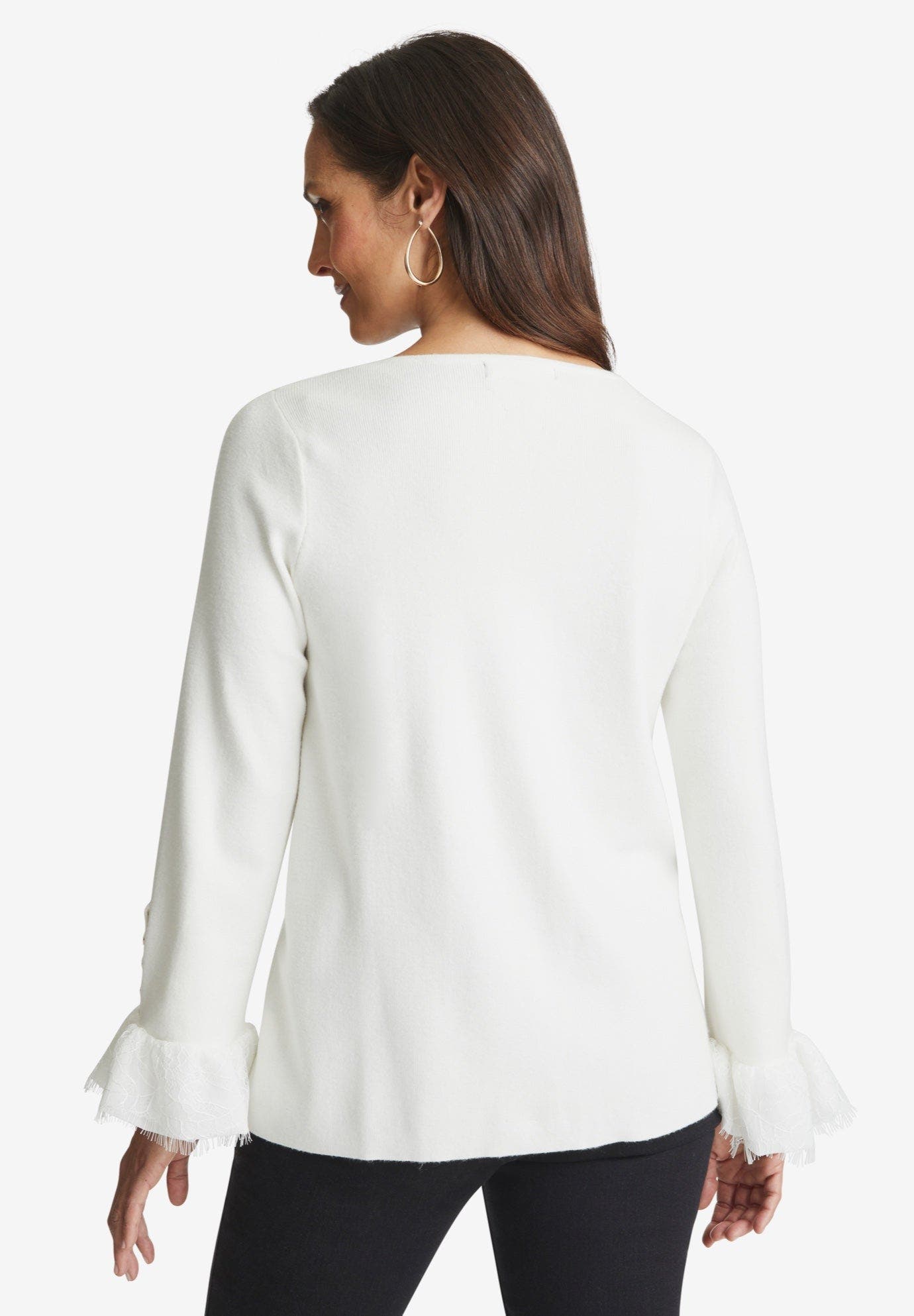 Lace Cuff Pullover - image 2