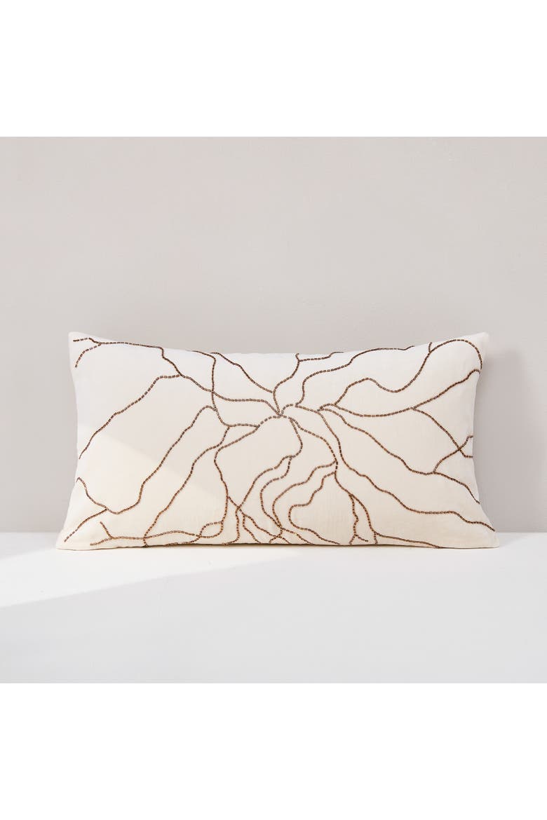 Roots Cotton Pillow Cover, Main, color, Cream