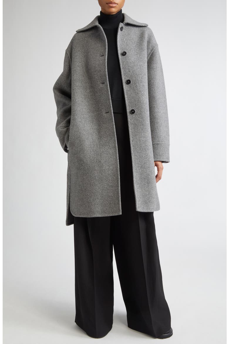 Relaxed Virgin Wool Coat, Alternate, color, PEBBLE