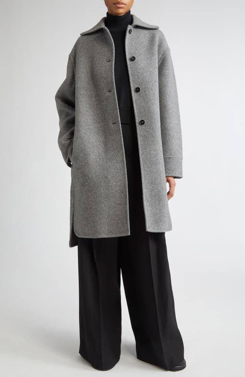 Jil Sander Relaxed Virgin Wool Coat In Gray