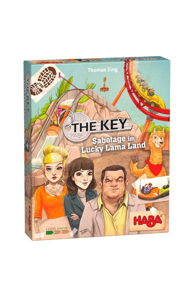 HABA The Key Sabotage at Lucky Llama Land - Mystery Game for Kids Ages 8+, Detective Case Files Activity with Simultaneous Deduction, Main, color, Multi