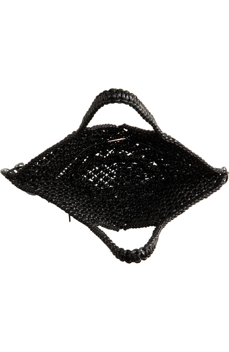 Yuzefi Small Woven Faux Leather Basket Handbag, Alternate, color,