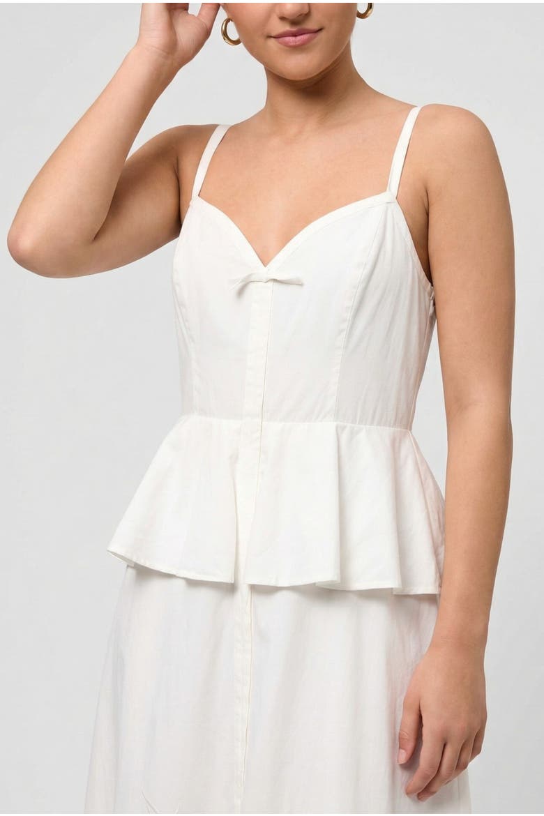 Isabelle Peplum Maxi Dress, Alternate, color, White