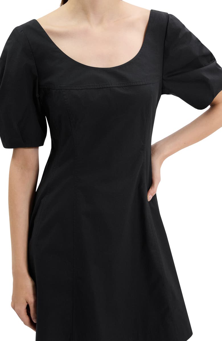 Theory Puff Sleeve Minidress, Alternate, color, Black