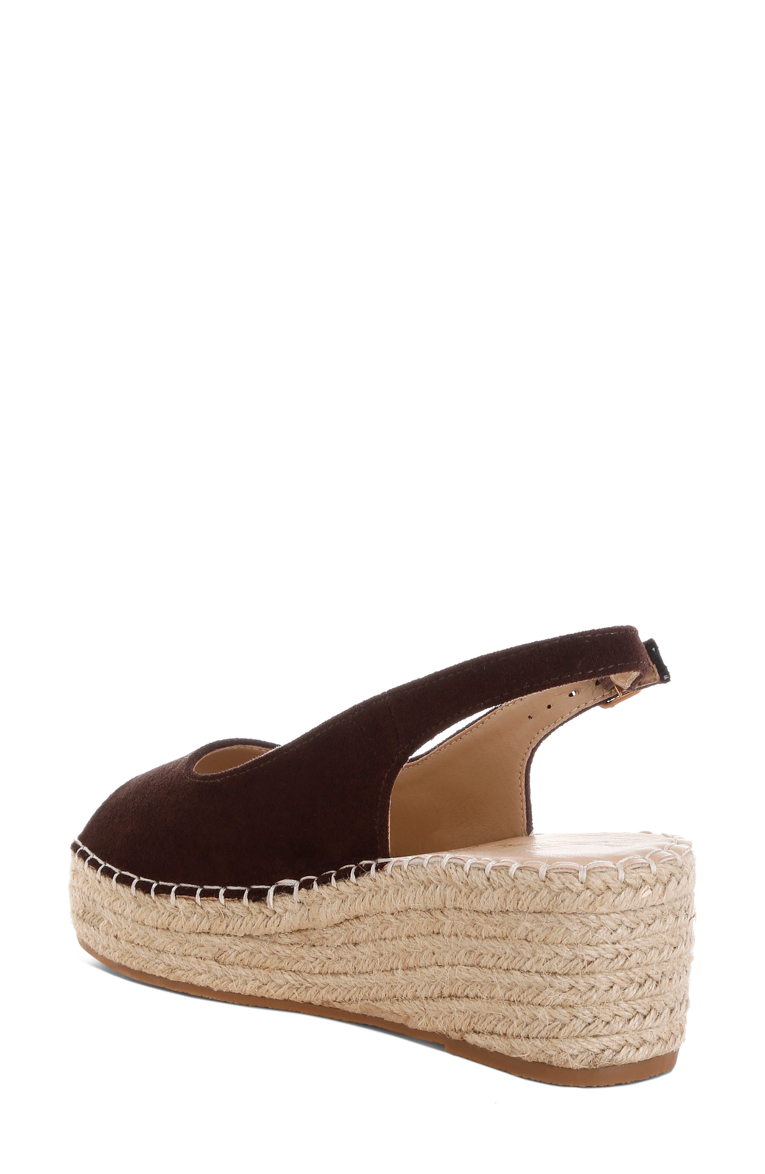 LONDON RAG Georna Platform Wedge Espadrille Sandal, Alternate, color, Brown