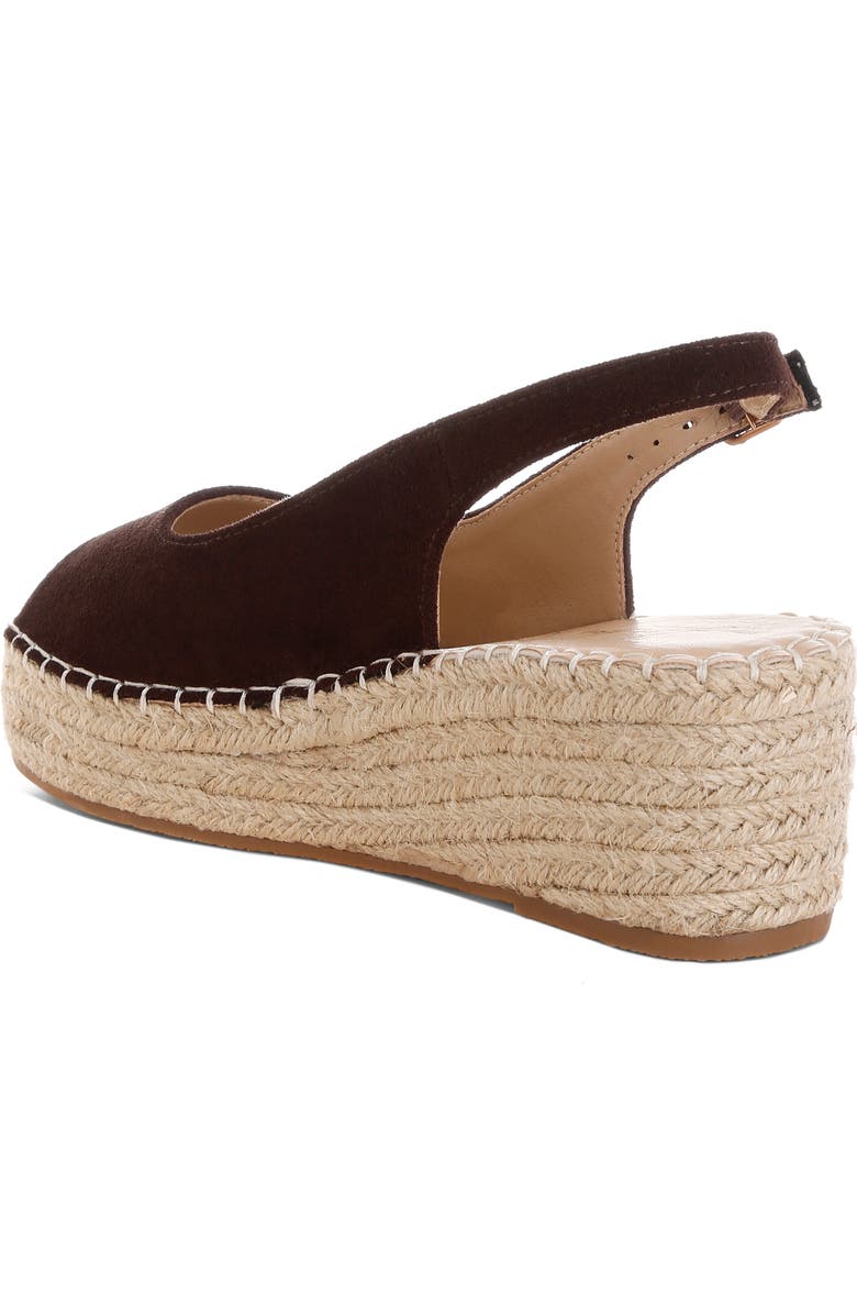 LONDON RAG Georna Platform Wedge Espadrille Sandal, Alternate, color, Brown