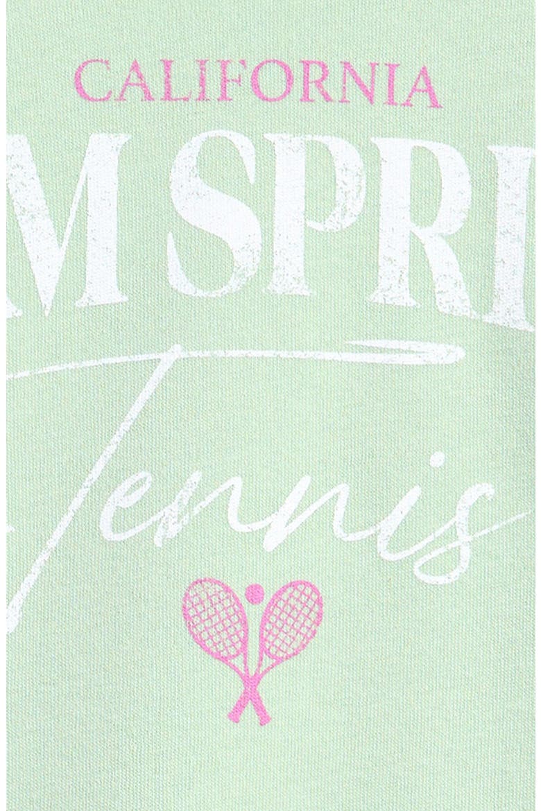 Kids' Palm Springs Fleece Graphic Sweatshirt, Alternate, color, GREEN LILY PALM SPRINGS