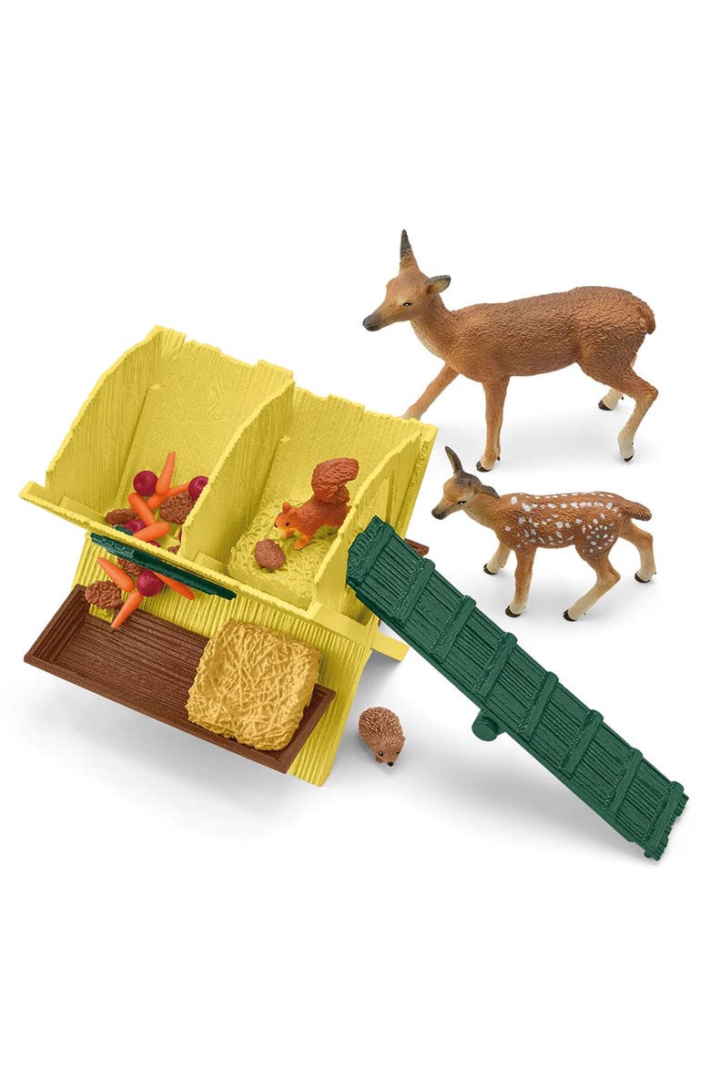 Schleich Farm World Feeding The Forest Animals, Figurine Playset, Kids, Alternate, color, Multicolored