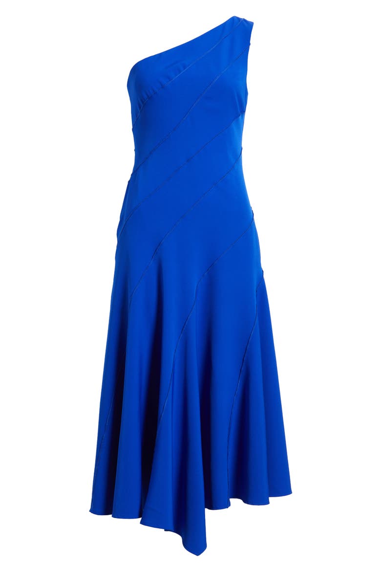 Laguna One-Shoulder Dress, Alternate, color, COBALT