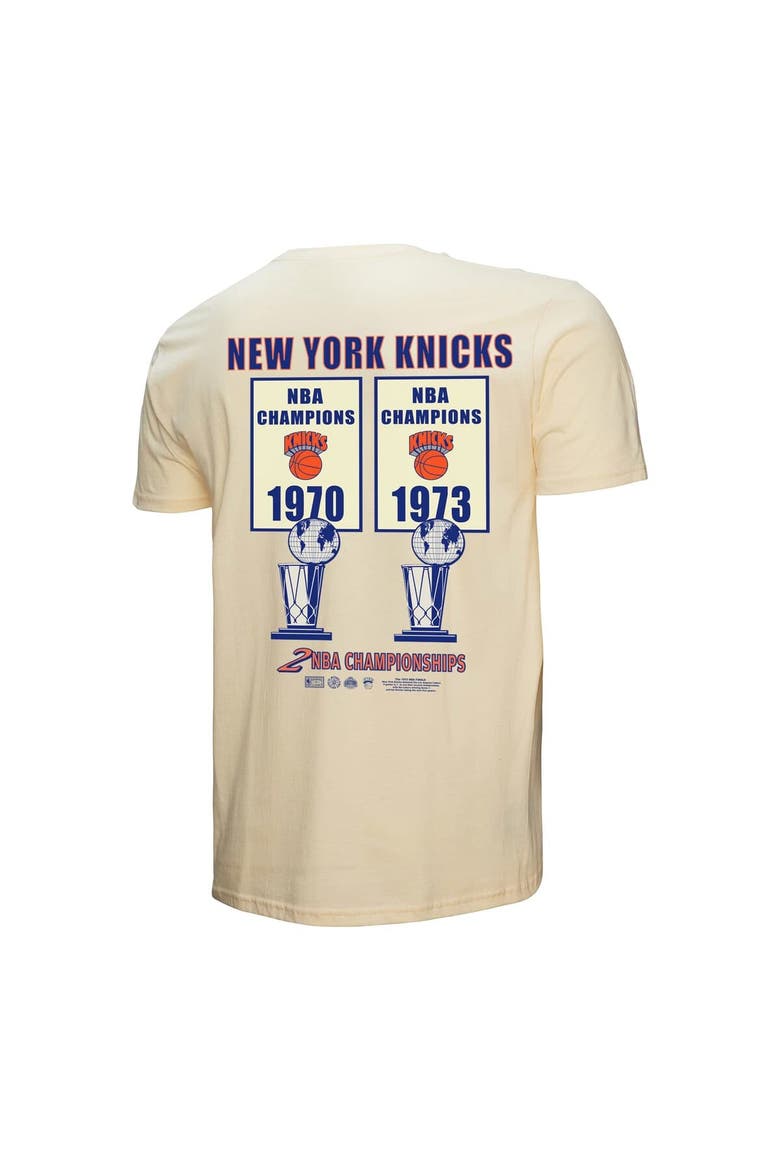 Men's Mitchell & Ness Cream New York Knicks Hardwood Classics Champions Vintage T-Shirt, Alternate, color, Cream