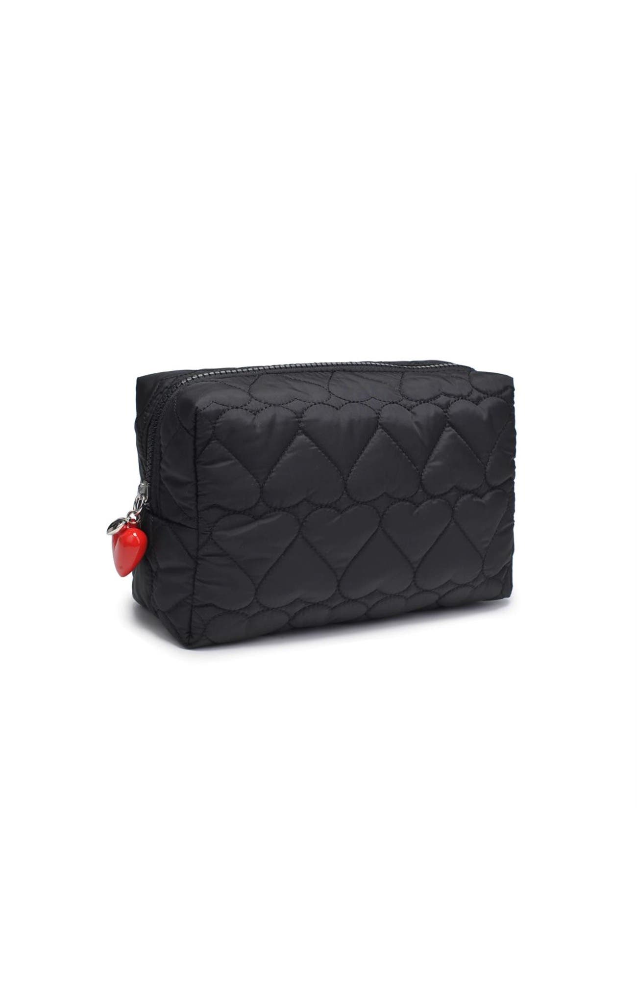 Pull My Heart Cosmetic & Travel Organizer Pouch, Alternate, color, Black