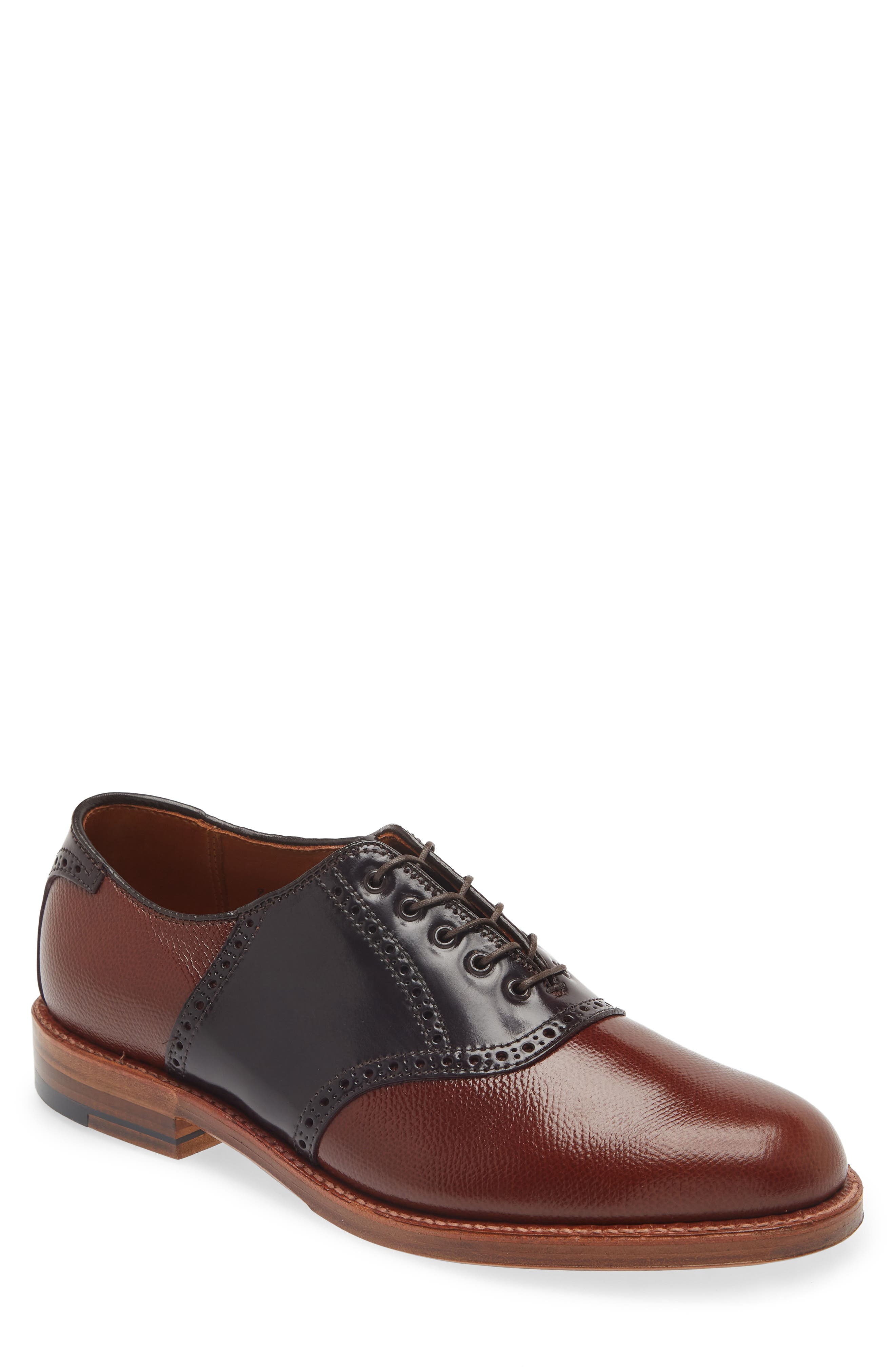 Alden Brogue Saddle Shoe, Main, color, 