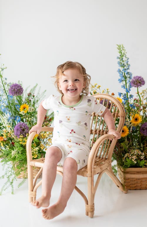 Kyte Baby Kids' Fitted Two-piece Pajamas In White