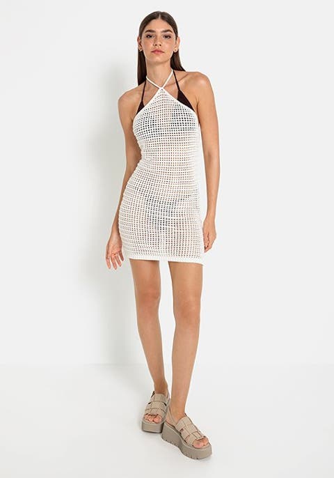 Women's Halter Neck Crochet Cover Up