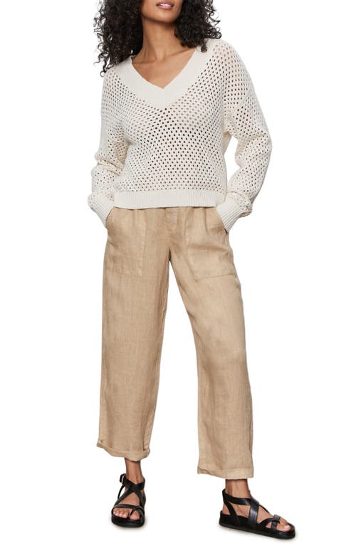 Sanctuary Open Stitch V-neck Sweater In Neutral