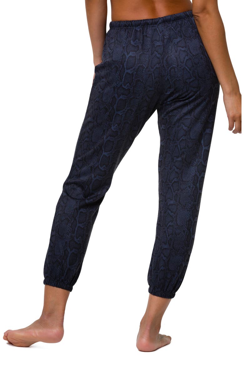 Fleece Tie Dye Joggers, Alternate, color, NAVY SERPENT