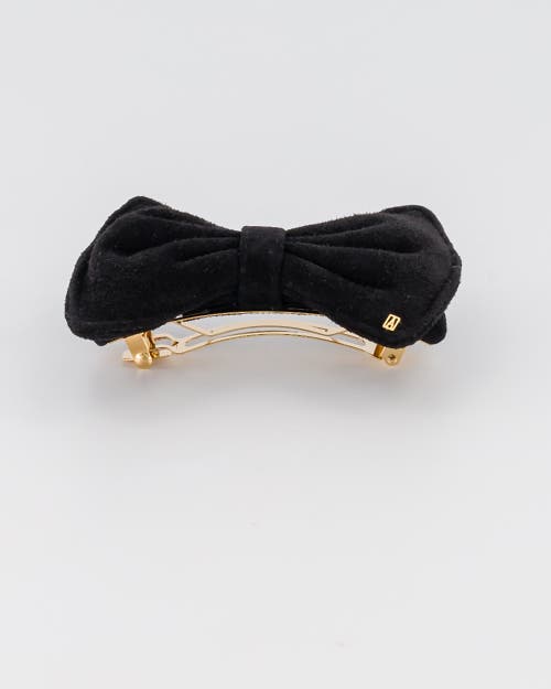 Shop Alexandre De Paris Suede Hair Bow Barette