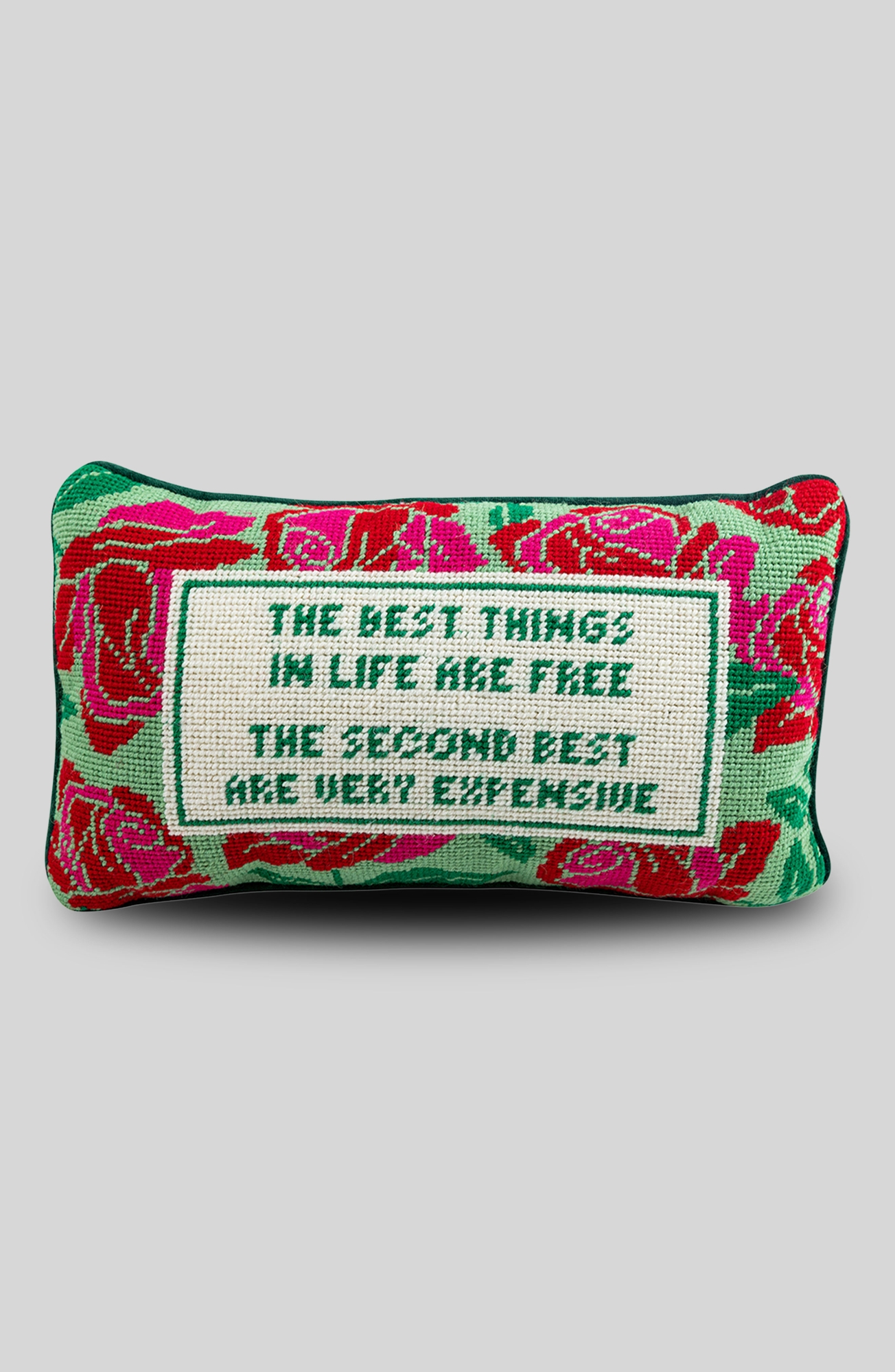 Furbish Needlepoint Pillow - Expensive, Small/Medium