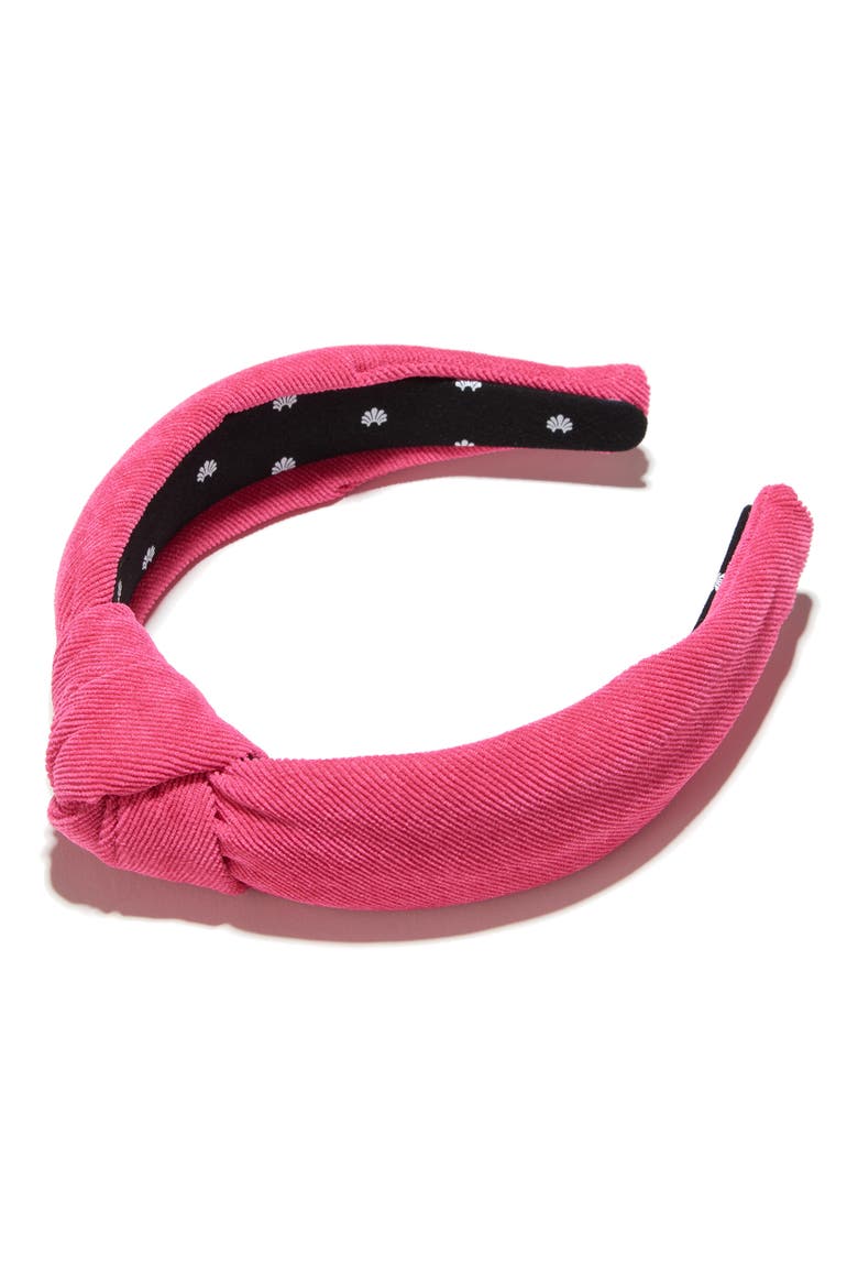 Corduroy Knotted Headband, Main, color, PRINCESS PINK