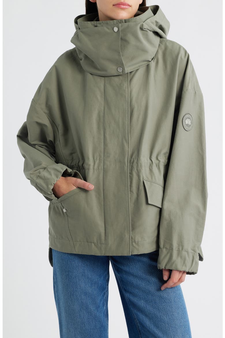 Olivine Oversize Water Repellent Bonded Twill Jacket, Alternate, color, SAGEBRUSH-ARMOISE