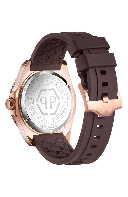 Philipp Plein The $kull Diver Silicone Strap Watch, 44mm In Rosegold